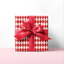 Red & Pink Argyle Festive Modern Christmas