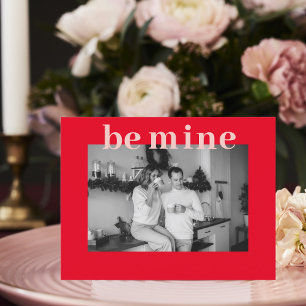 Red & Pink Be Mine Couple Photo Valentines Po Postcard