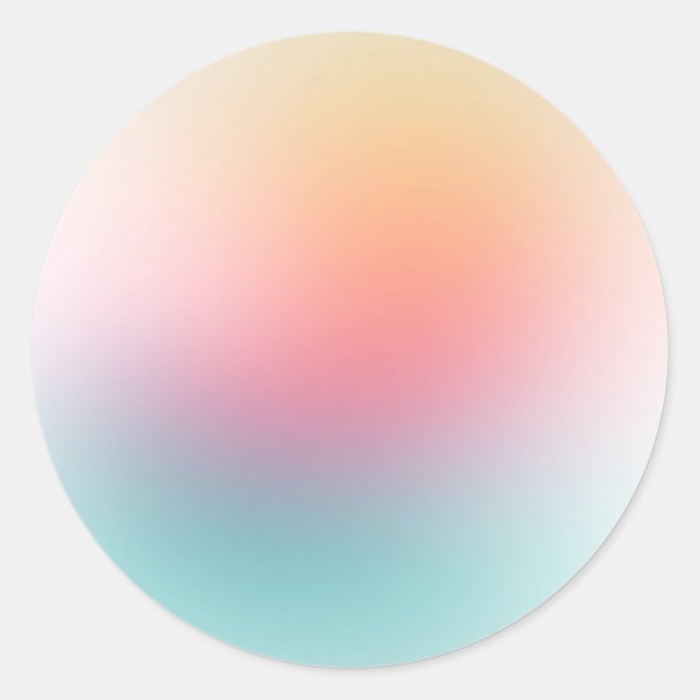 Red Pink Blue Purple Yellow Blank Colourful Trendy Classic Round Sticker (Front)