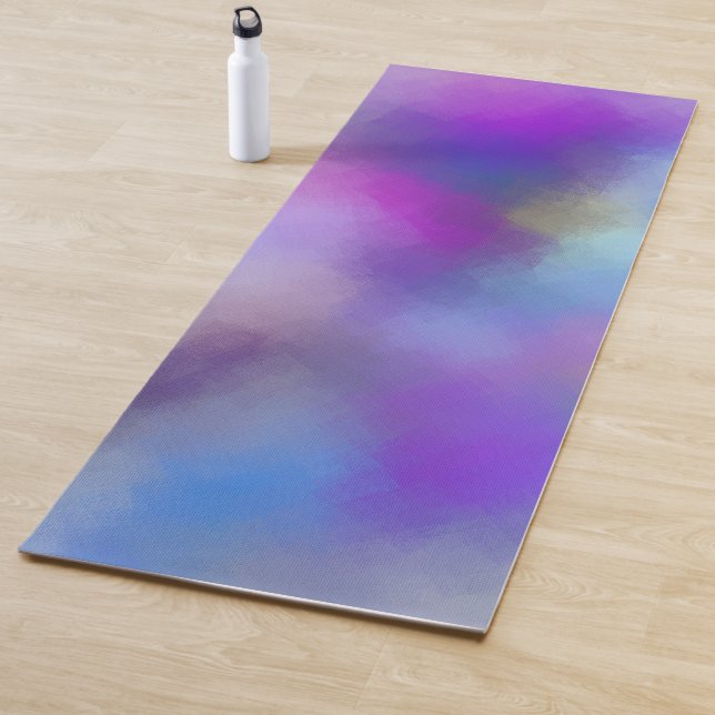 Red Pink Blue Purple Yellow Green Template Yoga Mat (In Situ)