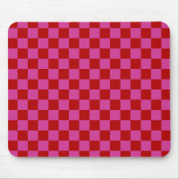 Red + Pink Check Chequered Chequerboard Pattern