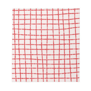 Red Pink Check Pattern Stylish and Functional Notepad