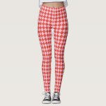 Red & Pink Chequerboard Leggings<br><div class="desc">A trendy red & pink diagonal chequerboard design. A fun and festive Christmas gift for the holidays.</div>