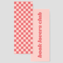 Red Pink Chequered Abstract Retro Geometric Shapes