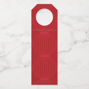Red, pink, cool, unique, trendy, decorative art bottle tag