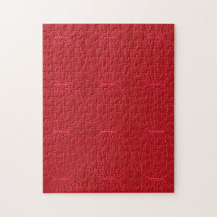 Red, pink, cool, unique, trendy, decorative art jigsaw puzzle