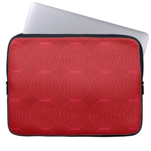 Red, pink, cool, unique, trendy, decorative art laptop sleeve