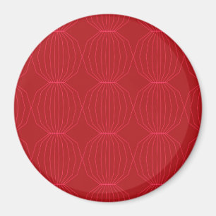 Red, pink, cool, unique, trendy, decorative art magnet
