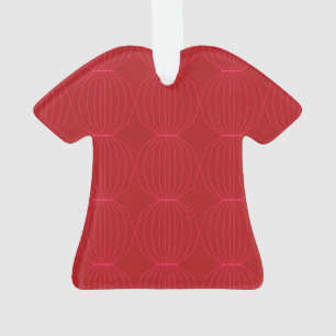 Red, pink, cool, unique, trendy, decorative art ornament