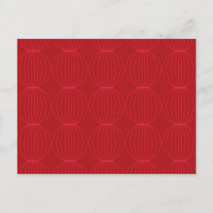 Red, pink, cool, unique, trendy, decorative art postcard