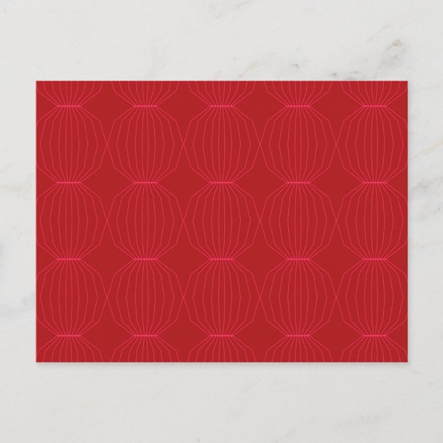 Red, pink, cool, unique, trendy, decorative art postcard (Front)