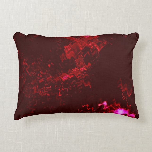 Red Pink  Decorative Cushion (Front)