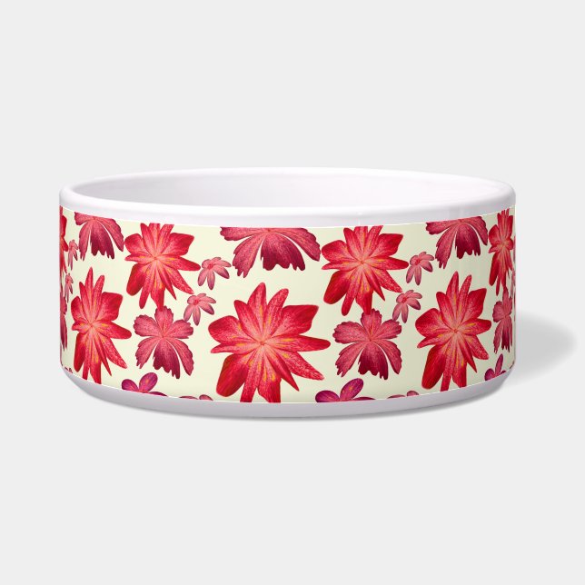 Red Pink Floral Seamless Pattern Dark Aesthetic  (Right)