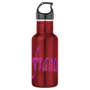 Red Pink Frances Name, 532 Ml Water Bottle