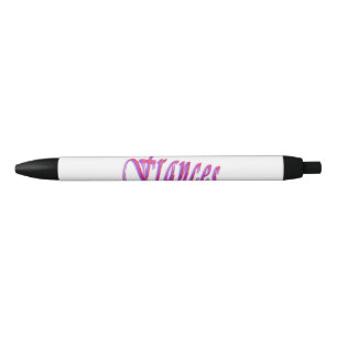Red Pink Frances Name, Blue Ink Pen