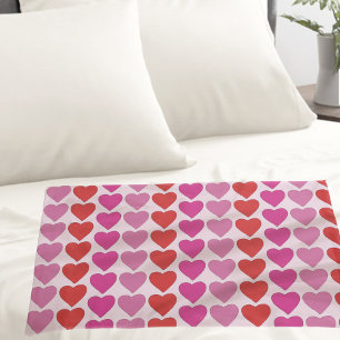 Red Pink Fuchsia Heart Pillowcase