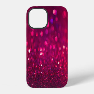 Red Pink Glitter: Abstract Bokeh iPhone 12 Case