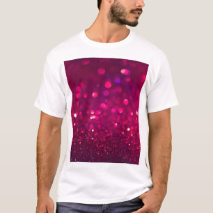 Red Pink Glitter: Abstract Bokeh T-Shirt