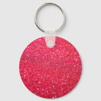 Red Pink Glitter Custom Item Key Ring