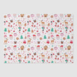 Red Pink Green Christmas Santa Winter Wonderland Tissue Paper<br><div class="desc">This whimsical design features a delightful and playful illustration of beloved Christmas elements,  beautifully rendered in a heartwarming palette of red,  pink,  green and white.</div>