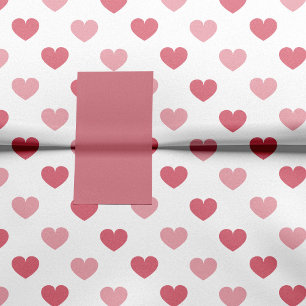 Red + Pink Hearts Pattern Valentine's Day Tissue Paper