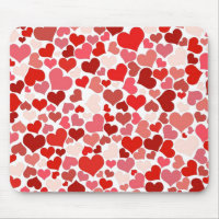 Red Pink Love Hearts Mosaic