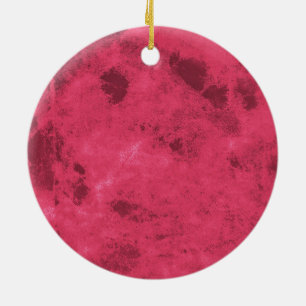 Red pink love inspired grunge abstract design art ceramic ornament