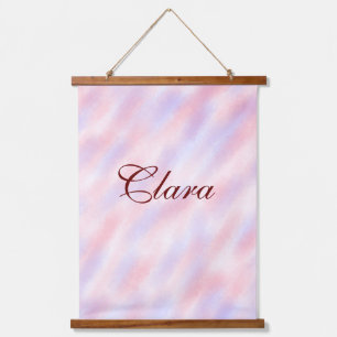 Red pink maroon watercolor abstract add namepastel hanging tapestry