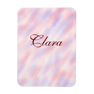Red pink maroon watercolor abstract add namepastel magnet