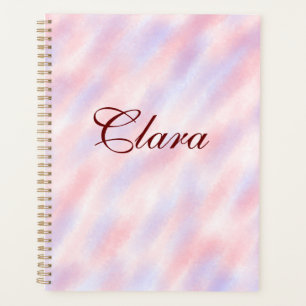 Red pink maroon watercolor abstract add namepastel planner