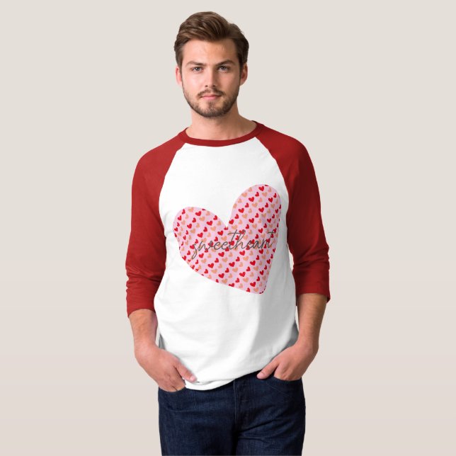 red pink mini heart T-Shirts (Front Full)