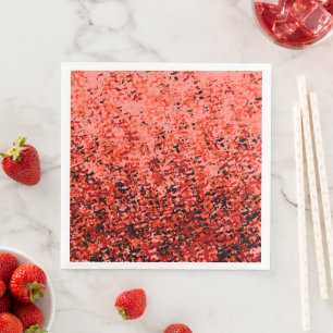 Red Pink Mixed With Black Abstract Pattern Design Napkin