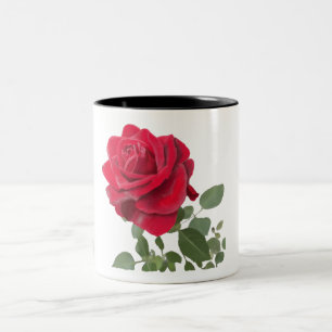 Red Pink Mugs - Hand Painting