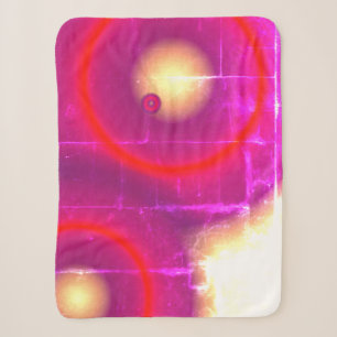Red Pink Planets Suns Circles Astronomy Blanket