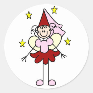 Red/Pink Princess Stick Figure Sticker