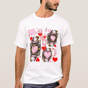 RED &  PINK  QUEEN OF HEARTS CASINO ART T-Shirt