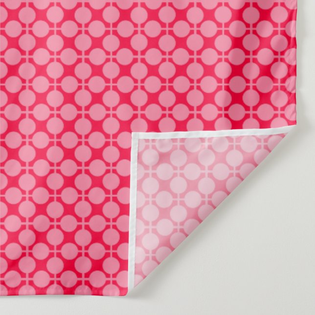 Red pink retro monochrome polka dot pattern  tapestry (Detail)