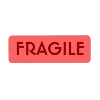 Red pink simple fragile labels