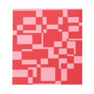 Red-pink squares notepad