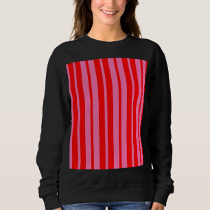 Red Pink Stylish Stripes Pattern Design  Sweatshirt
