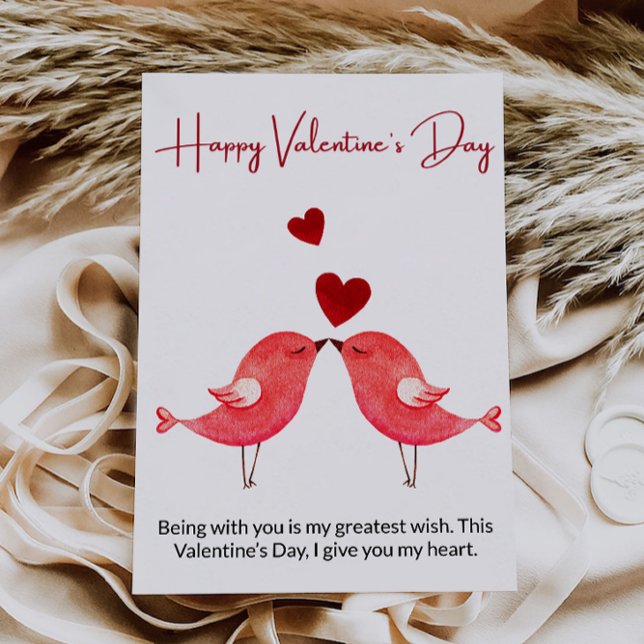 Red pink Valentine's Card (Red pink Valentine's Card)