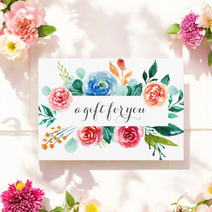 Red Pink White Floral Business Gift Certificate