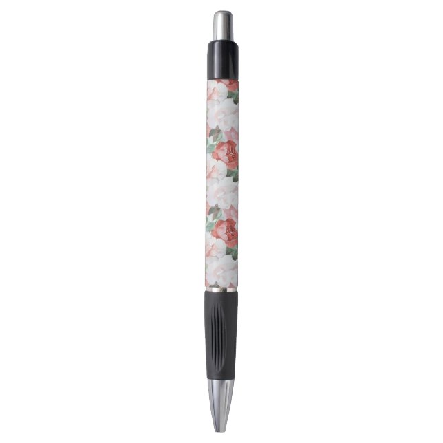 Red Pink White Roses Floral   (Front Vertical)