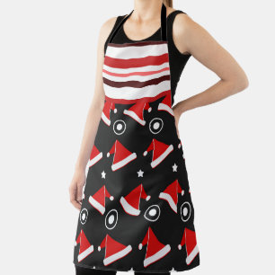 RED PINK WHITE SANTA HATS APRON