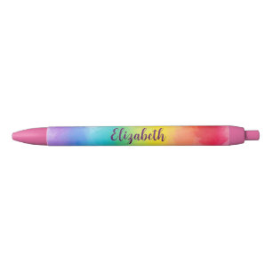Red Pink Yellow Blue Purple Green Colourful Names Ink Pen