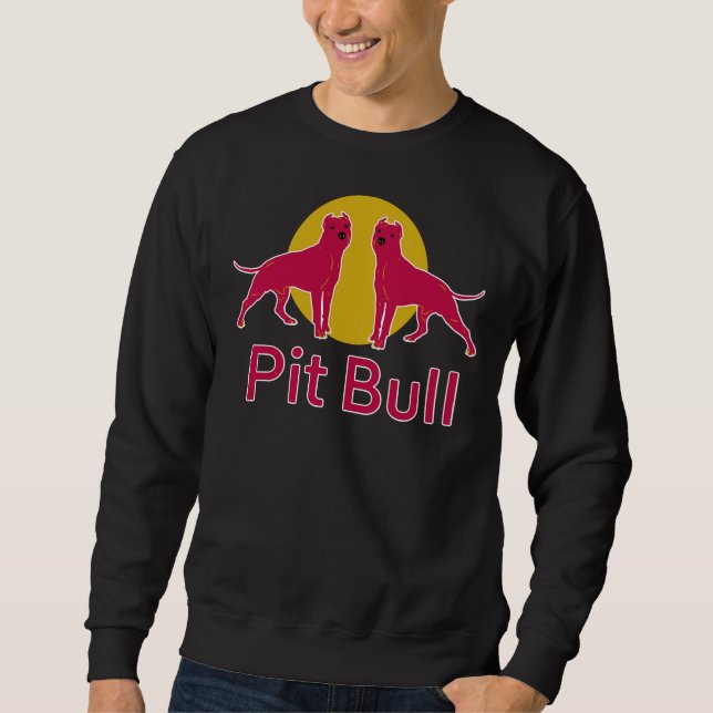 Red Pit Bull   Sweatshirt (Front)