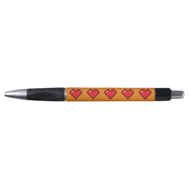 Red Pixel Heart Pattern (Front)