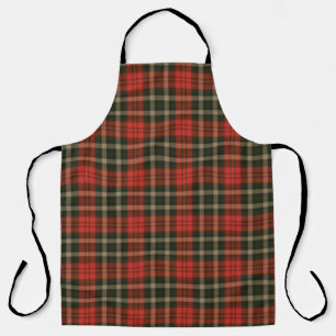 Red Plaid Allover Print Apron