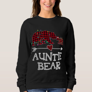 Red Plaid Auntie Bear Buffalo Family Mama Pajama C Sweatshirt