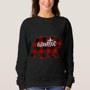 Red Plaid Auntie Buffalo Matching Family Pajama Ch Sweatshirt